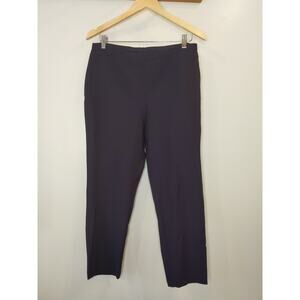 Eileen Fisher Womens Medium Straight Leg Pants Stretch Viscose Gray